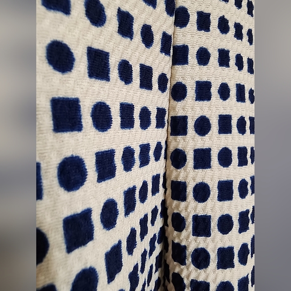 Tan/Navy dots Flare Dress PS - Picture 6 of 6